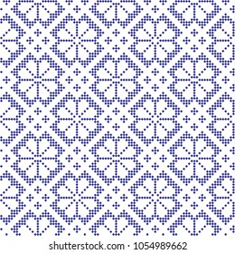 seamless embroidered national ornament vector