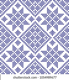 seamless embroidered national ornament vector