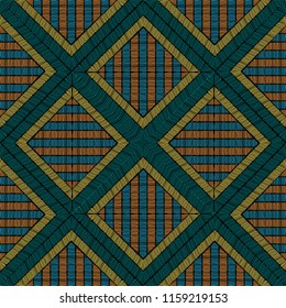 Seamless embroidered pattern. 