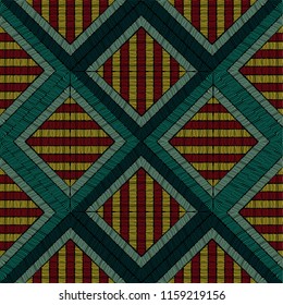 Seamless embroidered pattern. 