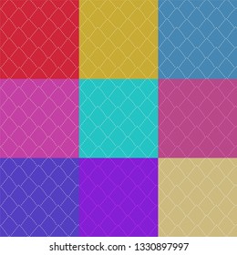 seamless embroidery pattern. handdrawn grid of dotted lines. colorful stitches