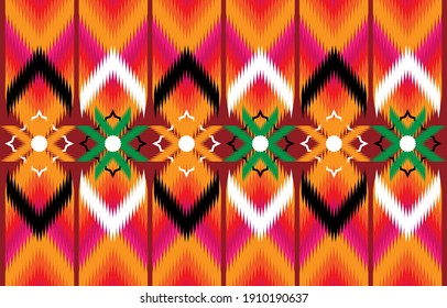 Seamless embroidery pattern Line up. Patchwork ornament. EP8.Used to decorate on carpets, clothes, scarves, shoes, bags, etc.