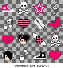 Seamless Emo Pattern