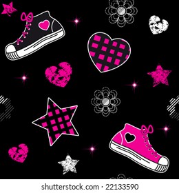 Seamless from emo symbols(can be repeated and scaled in any size)