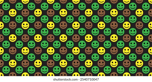 Seamless emoji background. Web illustration. Flat template. Gathering based on random feelings. Network backdrop. Irregular backgrounds. Chat decoration. Institute comprising amusing emotions. EPS