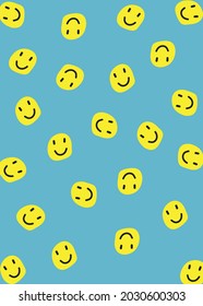seamless emoji cute background pattern illustration vector EPS 10