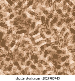 Seamless Endless Abstract Leopard Cheetah Animal Skin beige textured Pattern with Brush Strokes Splatters Old Grunge Background.