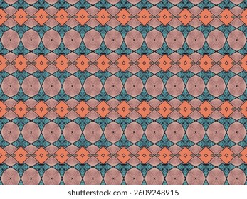 Seamless Endless Art Tile Template Textile Digital Decoration Shape Fashion Symmetric Visual Wallpaper Interior Design Geometric Fabric Background Luxury Perspective Cloth Texture Graphic Pattern.