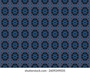 Seamless Endless Art Tile Template Textile Digital Decoration Shape Fashion Symmetric Visual Wallpaper Interior Design Geometric Fabric Background Luxury Perspective Cloth Texture Graphic Pattern.