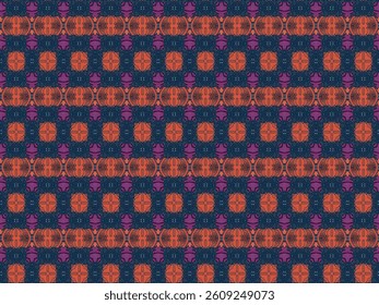 Seamless Endless Art Tile Template Textile Digital Decoration Shape Fashion Symmetric Visual Wallpaper Interior Design Geometric Fabric Background Luxury Perspective Cloth Texture Graphic Pattern.