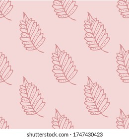 Seamless endless botanical texture pattern leaves for fabric textile or wallpaper