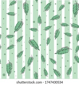 Seamless endless botanical texture pattern leaves for fabric textile or wallpaper