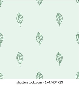Seamless endless botanical texture pattern leaves for fabric textile or wallpaper