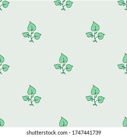 Seamless endless botanical texture pattern leaves for fabric textile or wallpaper