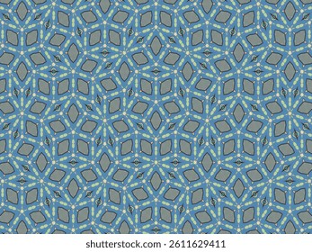 Seamless Endless Fabric Luxury Graphic Perspective Texture Geometric Design Template Wallpaper Textile Symmetric Fashion Decoration Background Shape Tile Interior Visual Digital Art Cloth Pattern.