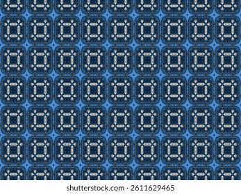 Seamless Endless Fabric Luxury Graphic Perspective Texture Geometric Design Template Wallpaper Textile Symmetric Fashion Decoration Background Shape Tile Interior Visual Digital Art Cloth Pattern.