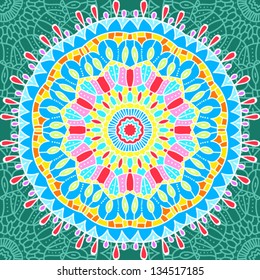 Seamless endless flower ornament background pattern