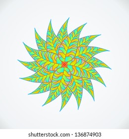 Seamless endless flower ornament background pattern
