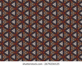 Seamless Endless Graphic Texture Visual Tile Luxury Textile Digital Perspective Fashion Design Wallpaper Symmetric Decoration Background Interior Cloth Geometric Shape Template Fabric Art Pattern.