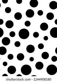 Seamless Endless Hand Drawn Abstract Dots Geometric Circles Vector Pattern Isolated Background