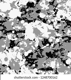 Patrón vectorial de pincel sin intercalar dibujado a mano abstracta 