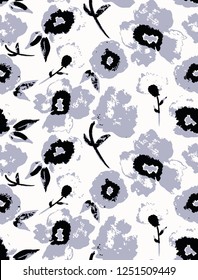 Flores Flores Flores Flores Flores De Flores Sin Sombra Dibujan Patrón Vector De Poppies Fondo Aislado