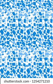 Seamless Endless Hand Drawn Abstract Geometric Shapes Squares Vector Pattern Isolated Background