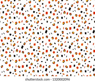 Seamless Endless Hand Drawn Abstract Geometric Shapes Leopard Skin Pattern Isolated Background