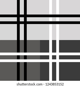 Seamless Endless Hand Drawn Stripes Strokes Lines Plaid Tartan Geometric Vector Pattern