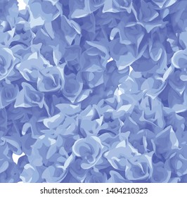 Seamless, endless, limitless pattern, background, texture print vector. Blue, purple, of hydrangea. Tender, elegant textile fabric, wrapping paper 
