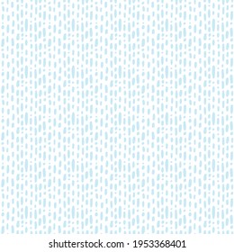 Seamless endless pattern of hand drawn dots and lines in blue color for fabric sites