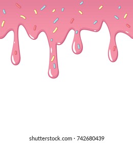 Background Pink Donut Glaze Many Decorative Stock Vector (Royalty Free ...