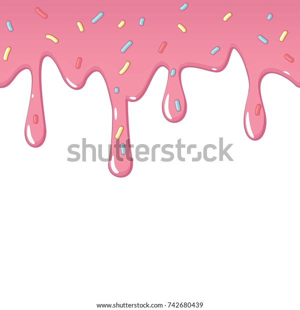 Seamless Endless Pattern Pink Donut Icing Stock Vector Royalty Free 742680439 Shutterstock 0965