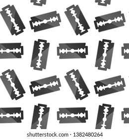 Seamless, endless pattern with Razor Blades, Seamless background with realistic Razor Blade, design for your cover or background. Vector illustration