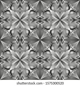 Seamless endless repeating gray ornament	
