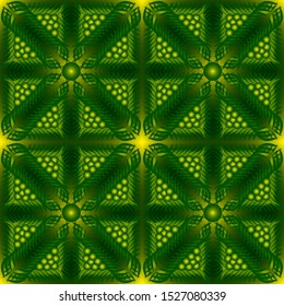 Seamless endless repeating multicolored bright ornament of different colors on combined background