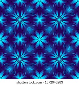 Seamless endless repeating multicolored bright ornament of different colors