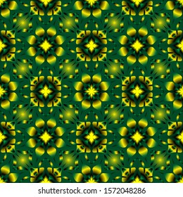 Seamless endless repeating multicolored bright ornament of different colors