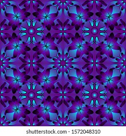 Seamless endless repeating multicolored bright ornament of different colors