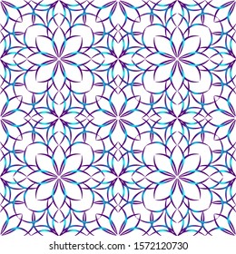 Seamless endless repeating multicolored bright ornament of different colors