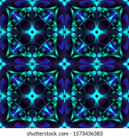 Seamless endless repeating multicolored bright ornament of different colors	