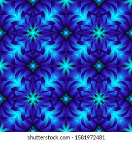 Seamless endless repeating multicolored bright ornament of different colors	