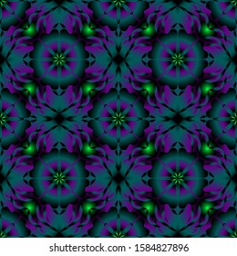 Seamless endless repeating multicolored bright ornament of different colors