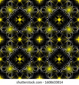 Seamless endless repeating ornament of blue shades	