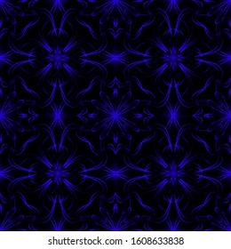 Seamless endless repeating ornament of blue shades	