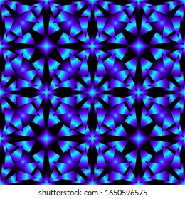 Seamless endless repeating ornament of blue shades	