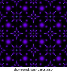 Seamless endless repeating ornament of blue shades	