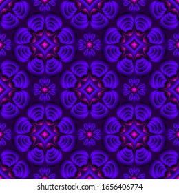 Seamless endless repeating ornament of blue shades
