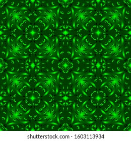 Seamless endless repeating ornament of green shades	