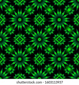 Seamless endless repeating ornament of green shades	